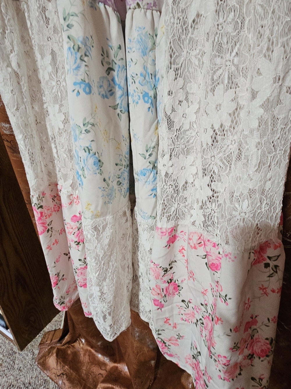 NWOT Mixed Floral Maxi Dress - Picture 3 of 10